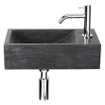 Differnz furan ensemble de lave-mains mélangeur incurvé chro avec 40 x 23 x 11 cm calcaire SW705362