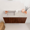 Mondiaz JOYA-DLUX Meuble de toilette 70cm - couleur Ruby - Vasque FAYE position Gauche 1 trou de robinet couleur Glace SW1423545