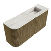 Mondiaz JOYA-DLUX 81.6cm toiletmeubel - ronding links kleur Dusk - Wastafel FAYE positie Rechts Zonder kraangat kleur Ostra. SW1423410