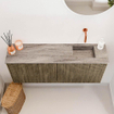 Mondiaz JOYA-DLUX 100cm toiletmeubel - kleur Dusk - Wastafel FAYE positie Rechts Zonder kraangat kleur Oza. SW1426273