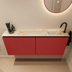 MONDIAZ TURE-DLUX Meuble toilette - 120cm - Fire - EDEN - vasque Frappe - position droite - 1 trou de robinet SW1102782