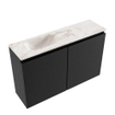 MONDIAZ TURE-DLUX Meuble WC 80 cm Urban. EDEN lavabo Frappe position gauche. Avec 1 trou de robinet. SW1102650