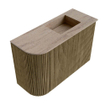 Mondiaz JOYA-DLUX Meuble de salle de bains - 61,6cm - arrondi gauche couleur Dusk - Vasque FAYE position Droite Sans trou de robinet couleur Saba SW1426076