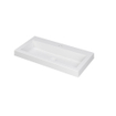 INK Dock Lavabo - 80x40x6cm - 1 bassin - 1 trou de robinet - polystone blanc mat SW296275