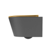 MONDIAZ LAVIE WC suspendu - 36x53cm - sans bride - Ocher (jaune) - softclose - quick-release - abattant WC - Dark grey (gris) SW1208662