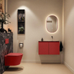 MONDIAZ TURE-DLUX Meuble WC 80cm Fire. EDEN lavabo Lava position droite. Sans trou de robinet. SW1103798
