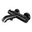 Brauer Black Edition Badkraan - douchegarnituur - handdouche rond 3 standen - gladde knop - mat zwart SW1164676