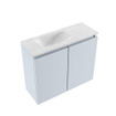 MONDIAZ TURE-DLUX Meuble toilette - 60cm - Clay - EDEN - vasque Opalo - position gauche - sans trou de robinet SW1104244