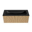 MONDIAZ KURVE 110cm Meuble salle de bain - couleur Oak - 1 tiroir - vasque BIG MEDIUM centre - 1 trou de robinet - Urban SW1138391