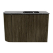 Mondiaz JOYA-DLUX 61.6cm toiletmeubel - ronding links kleur Shadow - Wastafel FAYE positie Rechts Zonder kraangat kleur Lava. SW1422859