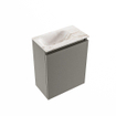 MONDIAZ TURE-DLUX Meuble WC 40 cm Smoke. EDEN vasque Frappe position gauche. Avec 1 trou de robinet. SW1103019