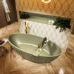 MONDIAZ HOLM Baignoire îlot - 180x85cm - Armée SW491474