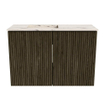 Mondiaz JOYA-DLUX 60cm toiletmeubel - kleur Shadow - Wastafel FAYE positie Links Zonder kraangat kleur Nata. SW1424951