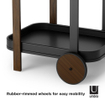 Umbra Bellwood chariot de service 53x44x80cm Acier Noir/noyer SW719981