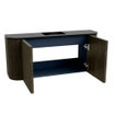 Mondiaz JOYA 93.2cm toiletmeubel - ronding links en rechts kleur Shadow - Wastafel FAYE positie Midden Zonder kraangat kleur Urban. SW1421569