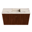 Mondiaz JOYA-DLUX 70cm toiletmeubel - kleur Ruby - Wastafel FAYE positie Midden Zonder kraangat kleur Nata. SW1425419