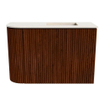 Mondiaz JOYA-DLUX 61.6cm toiletmeubel - ronding links kleur Ruby - Wastafel FAYE positie Rechts Zonder kraangat kleur Meli. SW1425374