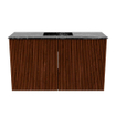Mondiaz JOYA-DLUX 70cm meuble de salle de bains - couleur Ruby - Vasque FAYE position Milieu 1 trou de robinet couleur Lava. SW1423624