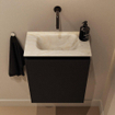 MONDIAZ TURE-DLUX meuble WC 40 cm Urban. EDEN lavabo Ostra position milieu. Sans trou de robinet. SW1104653
