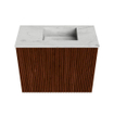 Mondiaz JOYA-DLUX Meuble de toilette 50cm - couleur Ruby - Lavabo FAYE position Droite Sans trou de robinet couleur Opalo SW1423701