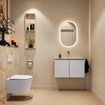 MONDIAZ TURE-DLUX 80cm meuble de toilettes Cale. EDEN lavabo Frappe position milieu. Sans trou de robinet. SW1102670