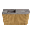 Mondiaz JOYA-DLUX 71.6cm toiletmeubel - ronding rechts kleur Oak - Wastafel FAYE positie Links Zonder kraangat kleur Sombra. SW1424271