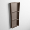 Mondiaz Easy niche 29,5x89,5x8cm - encastrable/sur meuble - 3 compartiments ouverts - Solid Surface - Fumée SW643873