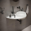 Ideavit SolidDual Lavabo à poser 70x35x14cm sans trous 1 vasque Solid Surface Blanc mat SW383188