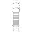 Plieger Florian Nxt designradiator enkel horizontaal 1406x600mm 881W wit 7255083