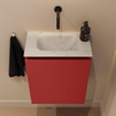MONDIAZ TURE-DLUX Meuble toilette - 40cm - Fire - EDEN - vasque Opalo - position centrale - sans trou de robinet SW1104346