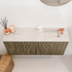 Mondiaz JOYA-DLUX 90cm meuble de salle de bains - couleur Dusk - Vasque FAYE position Droite 1 trou de robinet couleur Ostra. SW1423385