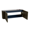 Mondiaz JOYA-DLUX 111.6cm toiletmeubel - ronding links kleur Shadow - Wastafel FAYE positie Rechts 1 kraangat kleur Oza. SW1425071