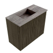 Mondiaz JOYA-DLUX 50cm meuble de salle de bains - couleur Shadow - Vasque FAYE position Gauche 1 trou de robinet couleur Oza. SW1425015