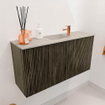 Mondiaz JOYA-DLUX Meuble de salle de bains 80cm - couleur Shadow - Vasque FAYE position Milieu 1 trou de robinet couleur Opalo. SW1422924