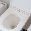 QeramiQ Dely Pack WC suspendu - 36.3x51.7cm - à fond creux - sans bride - avec abattant slim - Blanc brillant SW543431