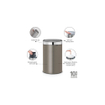 Brabantia Touch Bin Poubelle - 40 litres - seau intérieur en plastique - platinum - matt Steel SW1117330