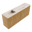 Mondiaz JOYA-DLUX 100cm meuble de salle de bains - couleur Oak - Vasque FAYE position Gauche 1 trou de robinet couleur Nata. SW1424030
