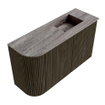 Mondiaz JOYA-DLUX 71.6cm toiletmeubel - ronding links kleur Shadow - Wastafel FAYE positie Rechts 1 kraangat kleur Oza. SW1425076