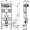 Teceprofil Réservoir encastré - 1120mm - avec réservoir uni SW1244021