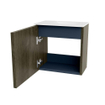 Mondiaz JOYA 40cm meuble de salle de bains - couleur Shadow - Vasque FAYE position Droite 1 trou de robinet couleur Talc. SW1421416