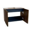 Mondiaz JOYA-DLUX 60cm meuble de salle de bains - couleur Walnut - Vasque FAYE position Gauche 1 trou de robinet couleur Arena. SW1424320