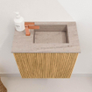 Mondiaz JOYA-DLUX 40cm meuble de toilette - couleur Oak - Lavabo FAYE position Droite 1 trou de robinet couleur Saba. SW1424145