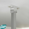 FugaFlow Eccelente Vetro douche à l'italienne salle de bain - 180x200cm - verre clair - bras plafond - chrome SW1124455