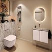 MONDIAZ TURE-DLUX meuble WC 60cm Rosee. EDEN lavabo Glace position milieu. Sans trou de robinet. SW1103449
