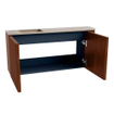 Mondiaz JOYA-DLUX 91.6cm meuble de toilette - arrondi droit couleur Ruby - Vasque FAYE position Gauche 1 trou de robinet couleur Arena. SW1425300