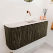 Mondiaz JOYA-DLUX 103.2cm meuble de toilette - arrondis gauche et droite couleur Shadow - Vasque FAYE position Milieu Sans trou de robinet couleur Nata. SW1425005