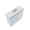 MONDIAZ TURE-DLUX 60cm toiletmeubel Clay. EDEN wastafel Ostra positie midden. Zonder kraangat. SW1104755