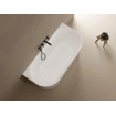 ZEZA Blend baignoire semi-îlot - nervuré - 170x80x58cm - avec vidage - acrylique - blanc mat SW962843