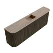 Mondiaz JOYA-DLUX 123.2cm toiletmeubel - ronding links en rechts kleur Shadow - Wastafel FAYE positie Midden 1 kraangat kleur Saba. SW1425160