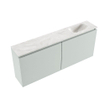 MONDIAZ TURE-DLUX Meuble toilette - 120cm - Greey - EDEN - vasque Ostra - position droite - sans trou de robinet SW1104863